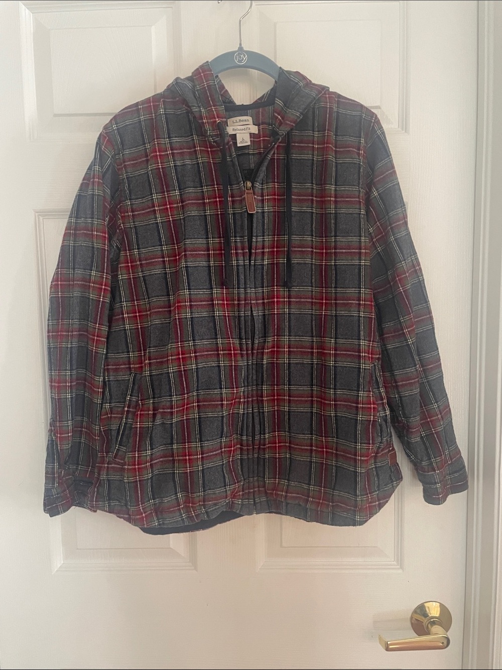 Women's Scotch Plaid Flannel Shirt, Relaxed Zip Hoodie
